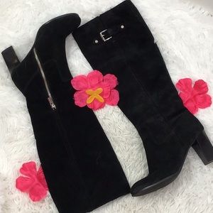Michael Michael Kors black suede knee boots